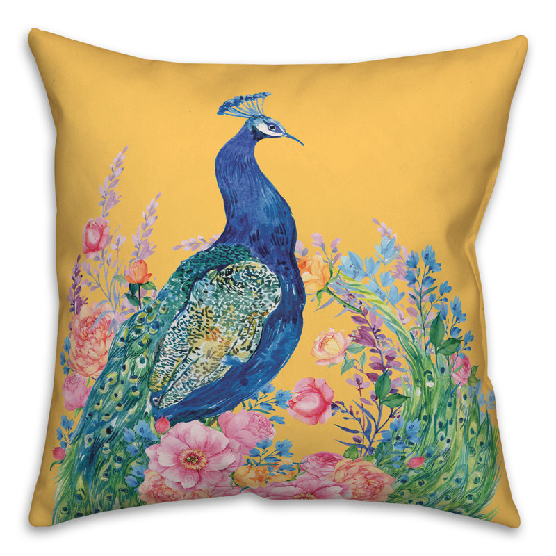  Outdoor Square Pillow Cover and Insert, Yellow