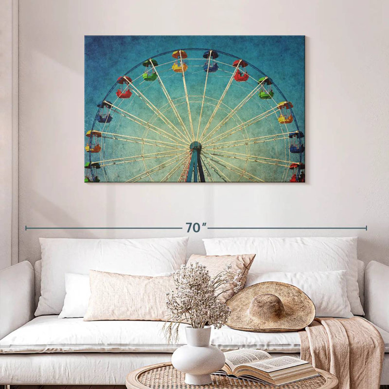 Grande roue de style rétro Kerner, H 30 po x l 45 po