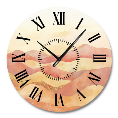 Mountain Highland - Rustic Silent Metal Wall Clock
