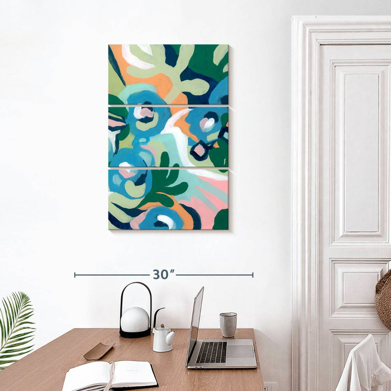 Avery Bright Floral Dance I, H 32 po x l 20 po