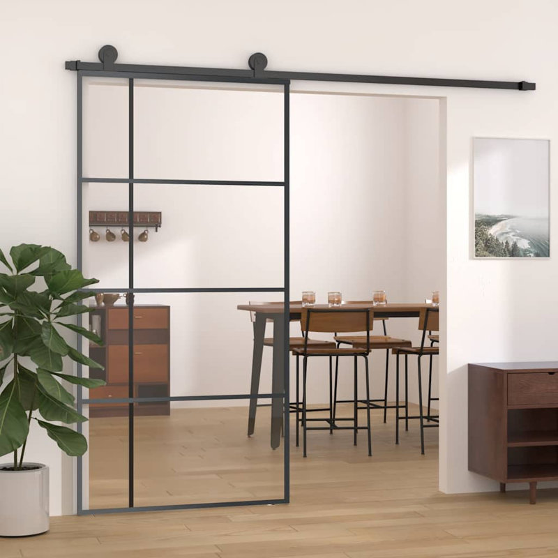 Portes coulissantes en métal et en verre, 40,4 po x 80,7 po