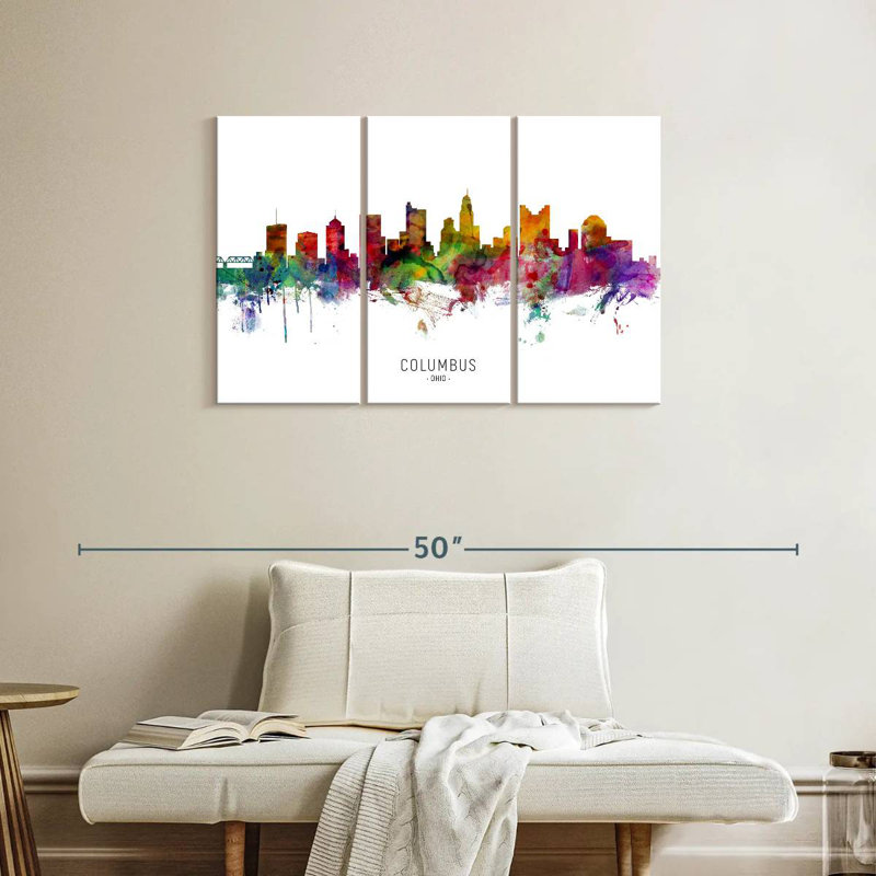 Rorry Columbus Ohio Skyline I, 24" H x 38" W