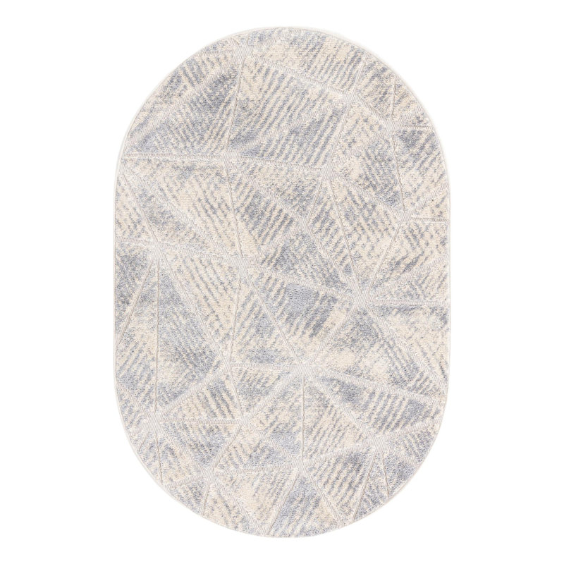 Flaxton Geometric Indoor Rug, Oval 4' x 6'