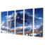 5 pièces d'art mural Snowy Mountain Top - Winter Mountains-181927400
