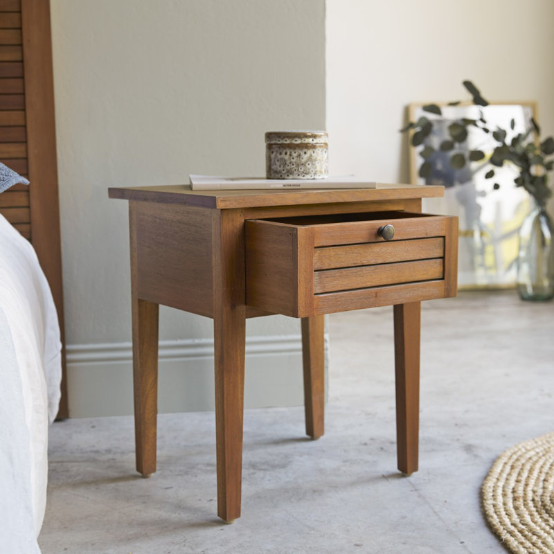 Loggia 45cm W Solid Wood Bedside Table