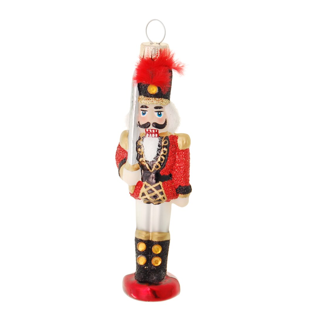 Weihnachtsbaumfigur Nussknacker mit Pistole