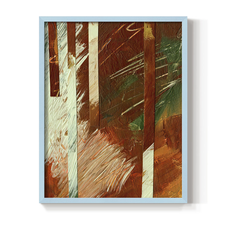 Reproduction encadrée Wheaten II - bois massif, H 28 po x l 22 po, Or