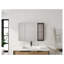 Armoire de salle de bain murale à miroir avec tablettes réglables en verre