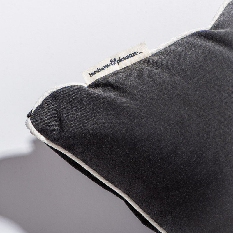 Indoor/Outdoor Pillow Cover & Insert, Square 18", Black/White