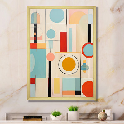 «Ingleton Colorful Mid Century Mod Geometrics II - Abstract Midcentury», art mural