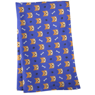 Serviette à thé à motif shiba shiba