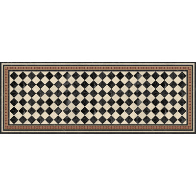 Calero Vinyl Machine Printed Area Rug