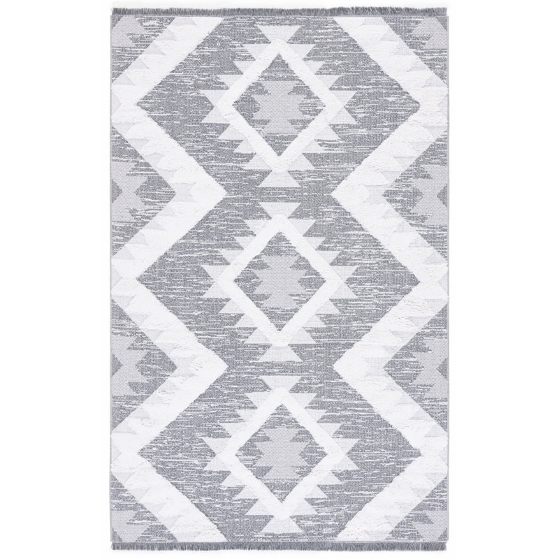 Tapis gris / ivoire Augustine 712, Rectangle 4 pi x 6 pi