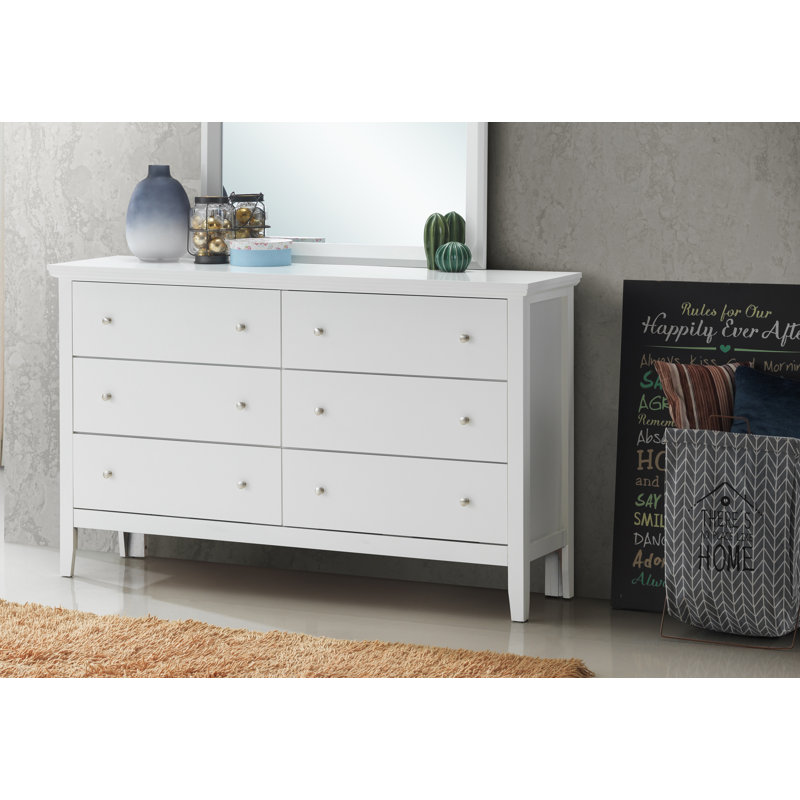 Mayflower 59'' W 6 - Drawer Dresser, White