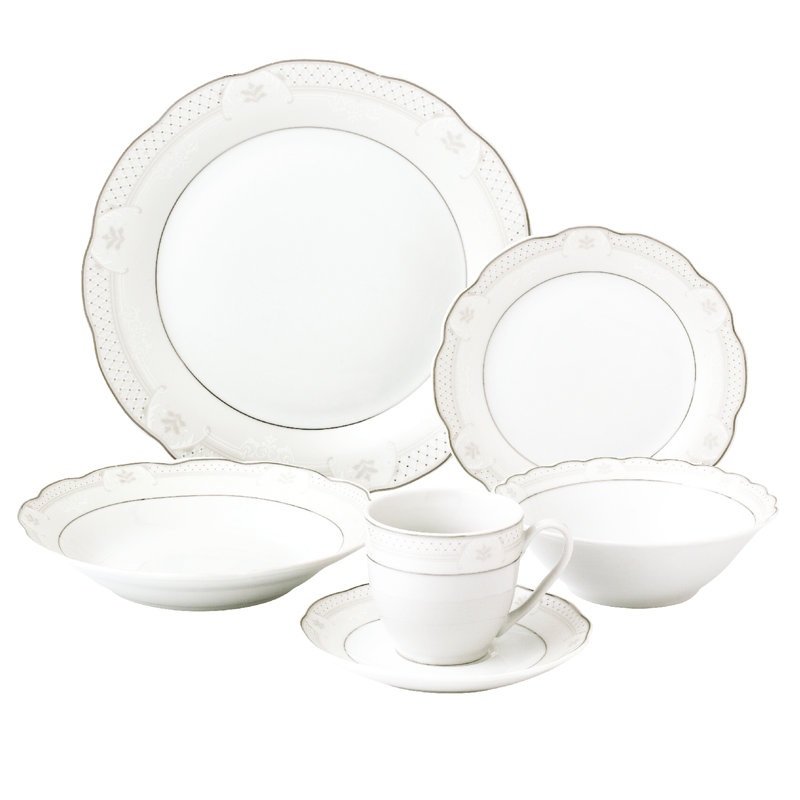 Service de vaisselle 24 pièces pour 4 personnes Lorara Home Trends Atara Wavy