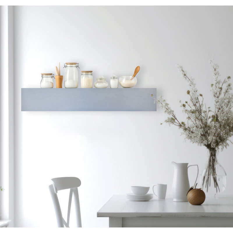 Rayons flottants avec support en métal Rayne, Gris, H 6 po x l 34 po x P 7 po
