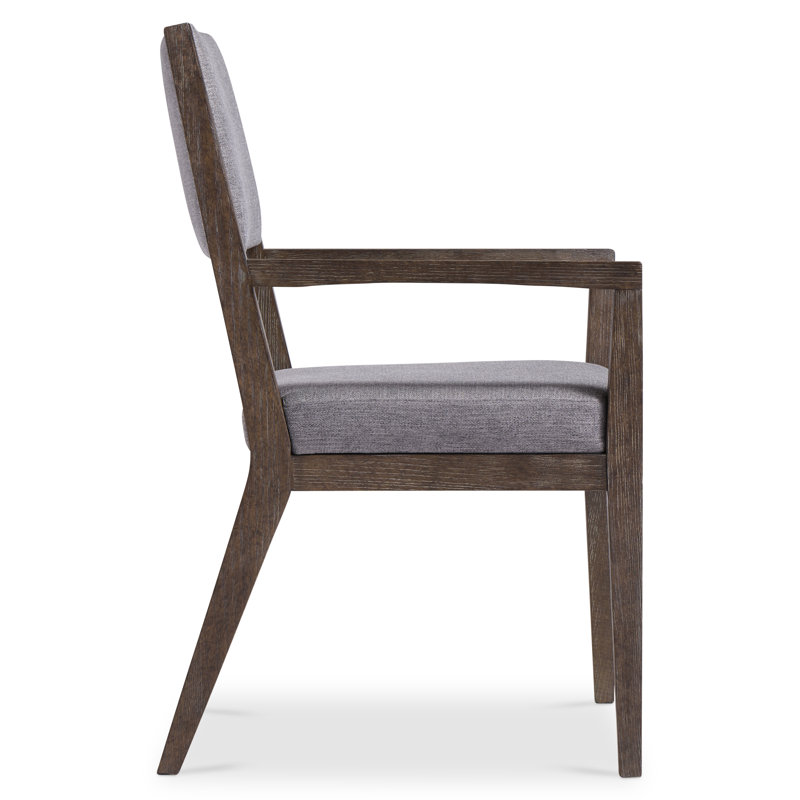 Linea Upholstered Arm Chair in Cerused Charcoal