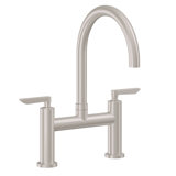 Bridge Kitchen Faucet With Sidespray - Arc Spout