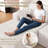 124" Cloud Sectional Couch,Modern U-Shaped Boneless Couch with Deep Seat,Comfy Corduroy 4-Seater Sofa,Memory Foam Sofa for Living Room,No Assembly Required-775397152