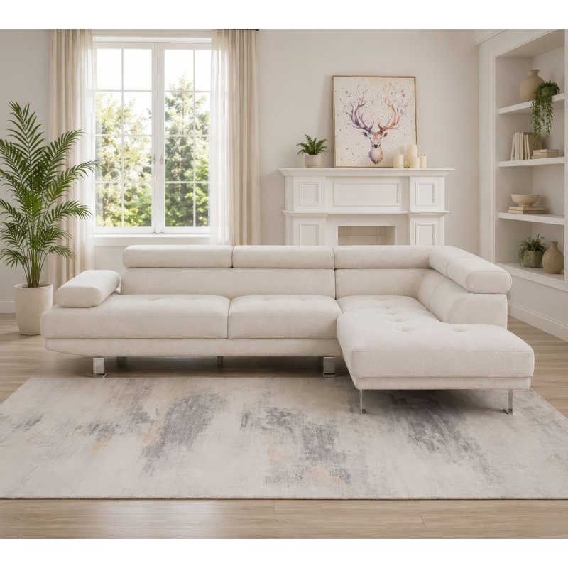 Canapé modulaire Melani Beige, Beige Linen