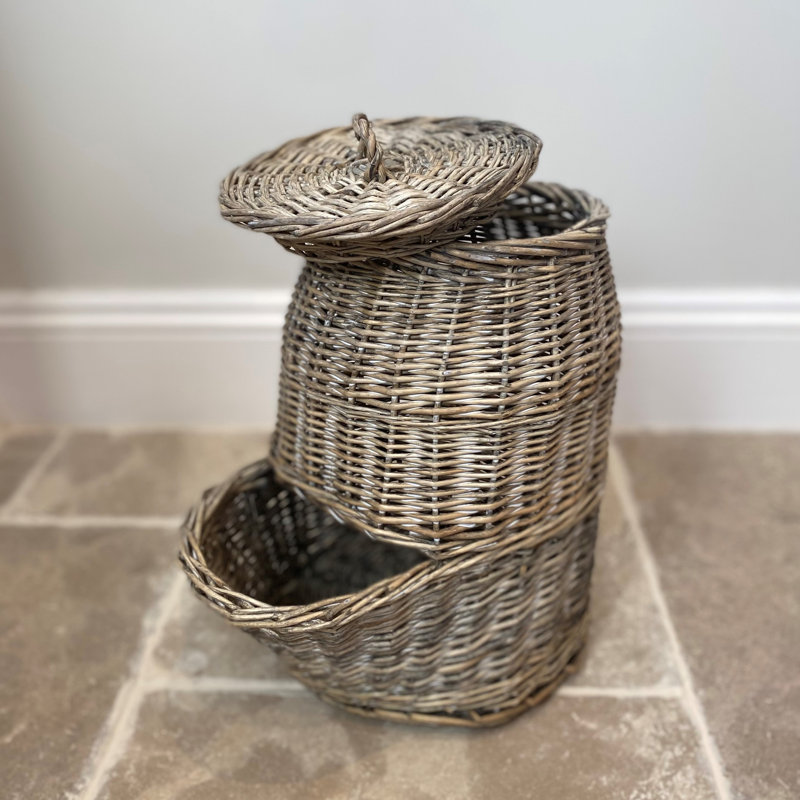 Wood Food Storage Container, Grey Wash