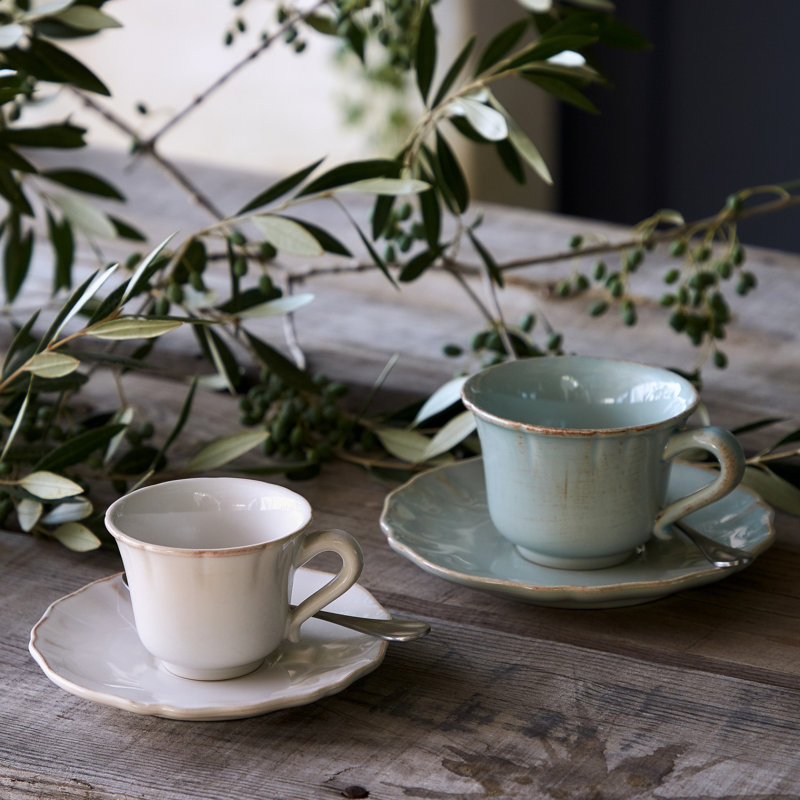 Tasse à café en grès Alentejo, Blanc