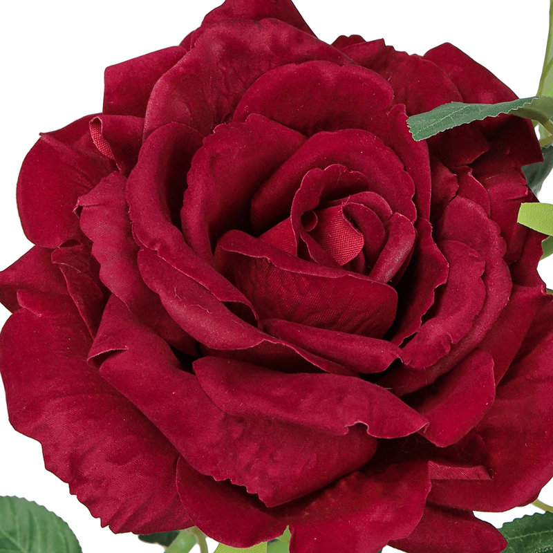 Artificial Rose Flower Spray, Red