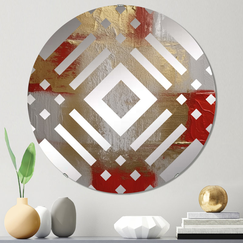 Therica - Miroir décoratif diamant, 31,4 po x 31,4 po