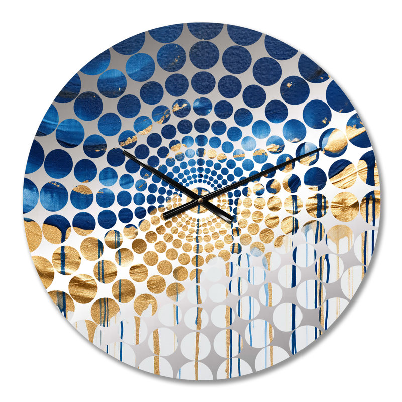 Muscogee - Horloge murale peinture abstraite, Médium