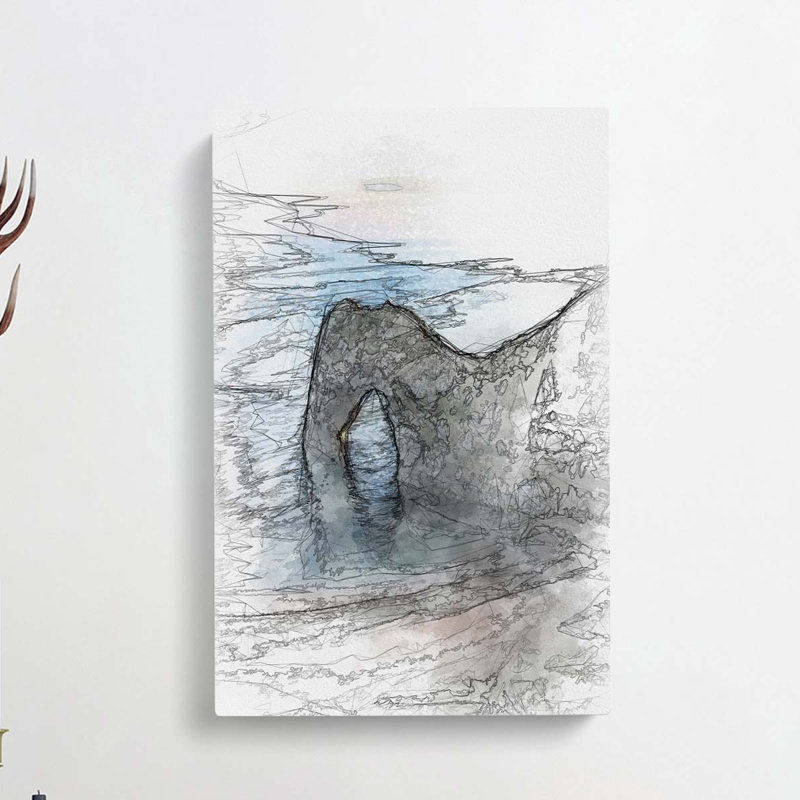 Durdle Door Cliffs Dorset in Abstract - Wrapped Canvas, 91cm H x 60cm W x 3cm D