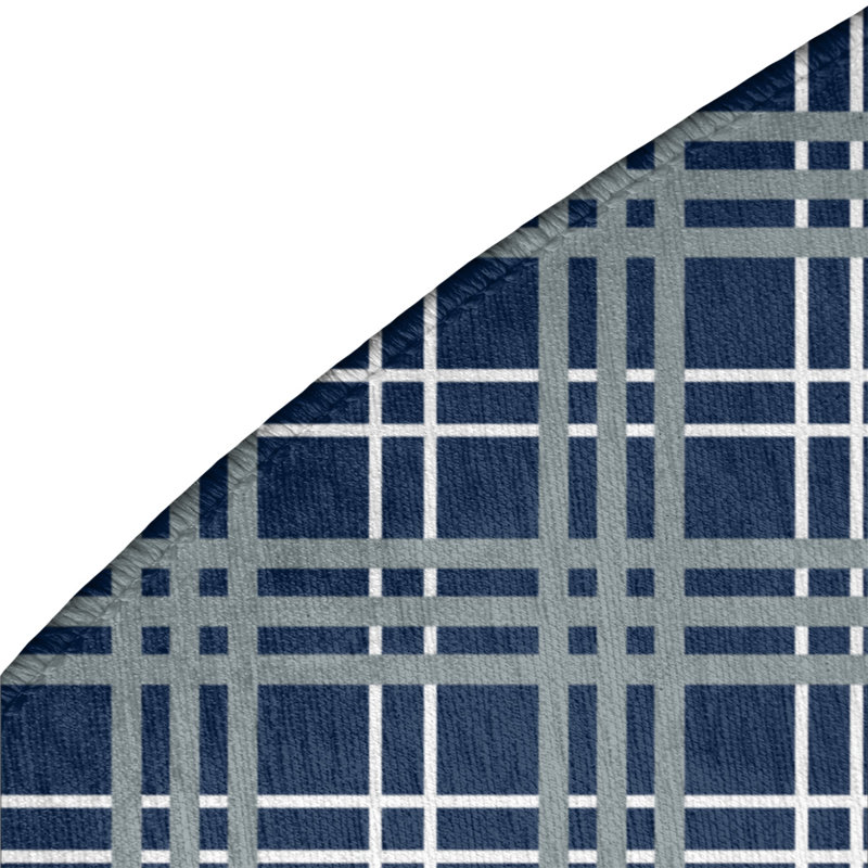Plaid Indoor Rug, Round 5'