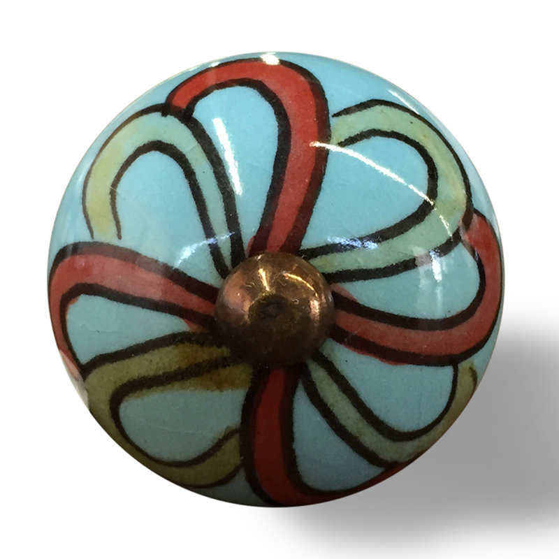 Paquet multiple de poignées rondes peintes à la main de 3 1/2 po de diamètre