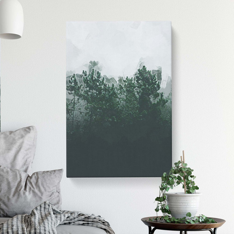 Snowing Upon The Trees In Abstract - Wrapped Canvas, 50cm H x 35cm W x 3cm D