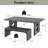 3-Piece Dining Table Set For 6-8 People, 70.8'' Rectangle Kitchen Table With 2 Benches For Breakfast Nook, Dining Room Furniture-1375393458