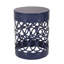 Ensemble de tables d'appoint en métal durable et résistant à la rouille, polyvalent pour le jardin et le patio, design moderne avec motif à découpes élégant-874225819