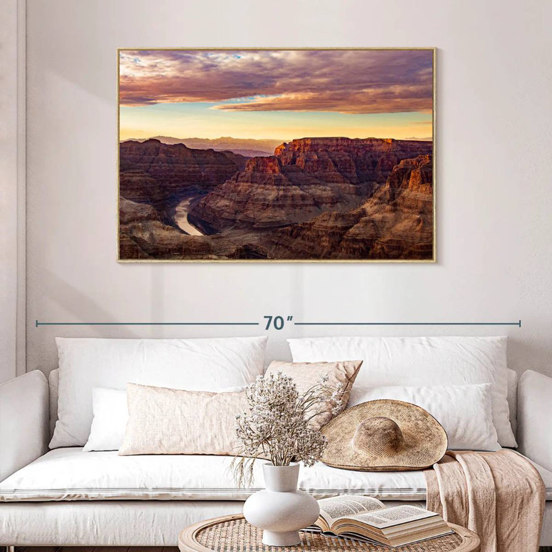 Grand Canyon Rock Forms, Cadre flottant en bois naturel, 46 po x 31 po