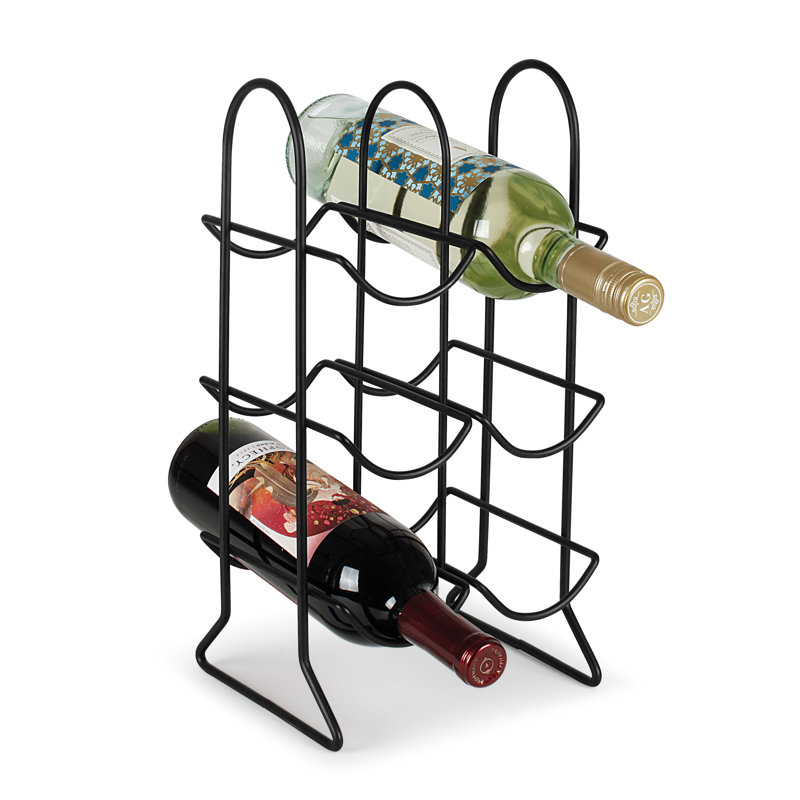 Townhouse Tabletop Wine Bottle Rack, Black