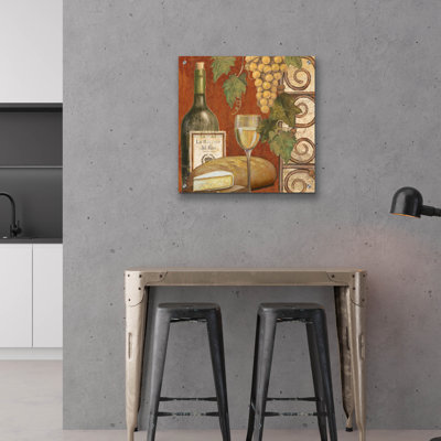  'Wine And Cheese Tasting 1' by Art Licensing Studio Acrylic Glass Wall Art, 24" x 24"