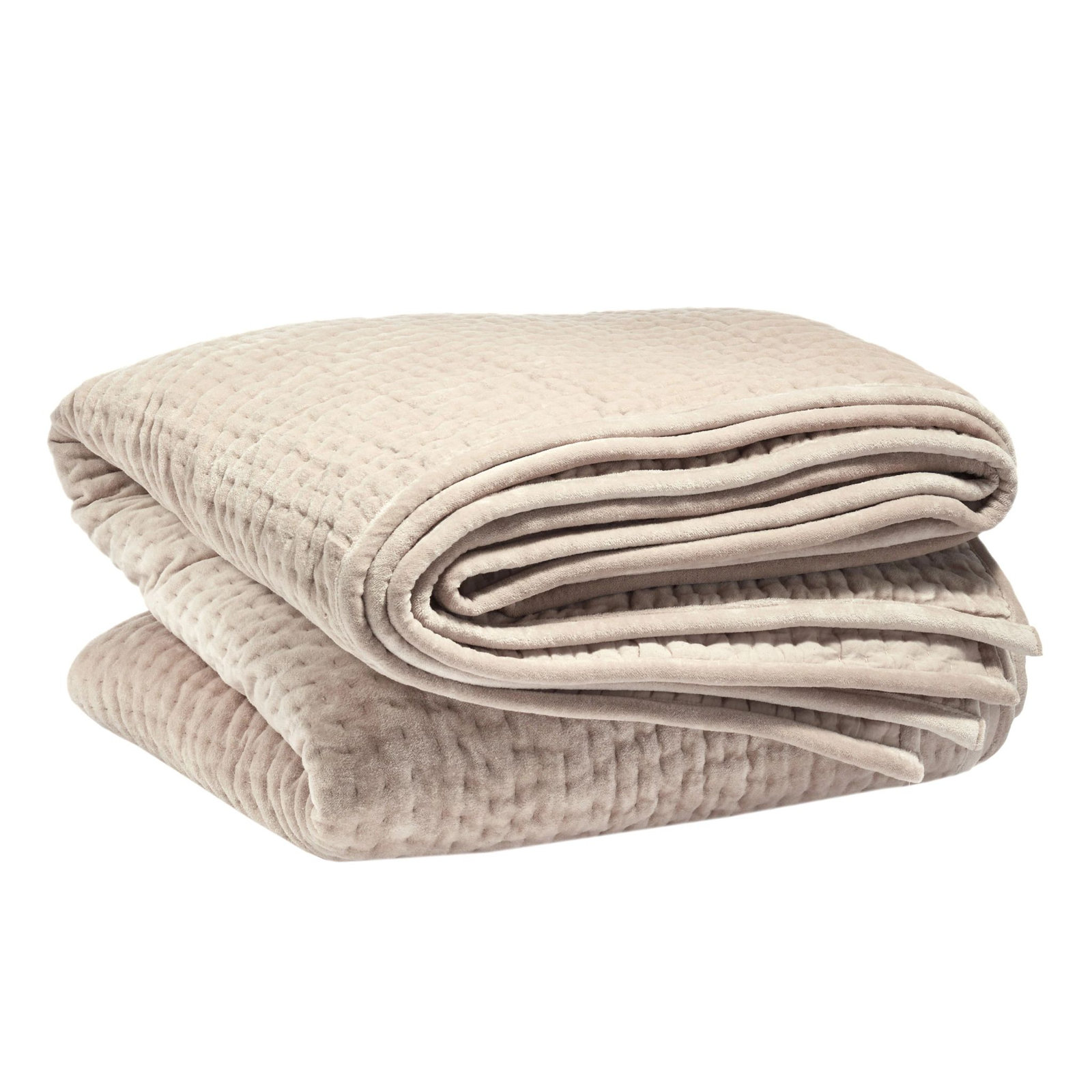 Viola Velvet Grey Quilt, Full/Queen Quilt, Gray