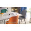 Tufted Velvet/Suede Upholstered Armless Dining Chair with Adjustable Feet-876652622