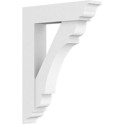 3"W x 18"D x 24"H Standard Olympic Architectural Grade PVC Bracket with Traditional Ends