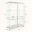 Vitrine en verre blanc avec lumières DEL