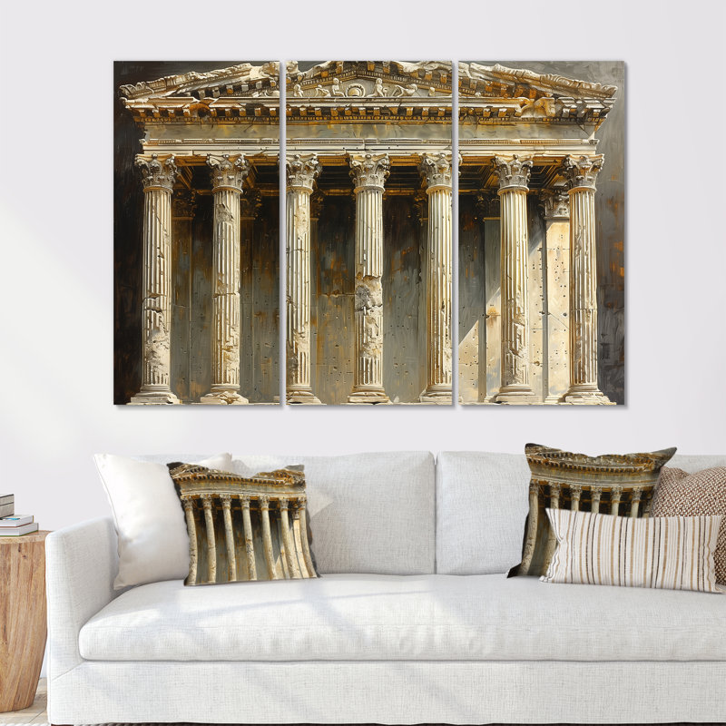 Ensemble de décorations murales Beige Roman, H 28 po x l 36 po x P 1 po