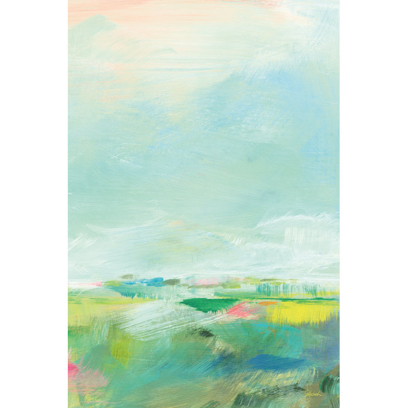 «Colorful Horizon Vertical III» par Sue Schlabach, reproduction d'art sur toile tendue, H 36 po x l 24 po