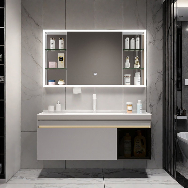 Simple and light luxury bathroom cabinet