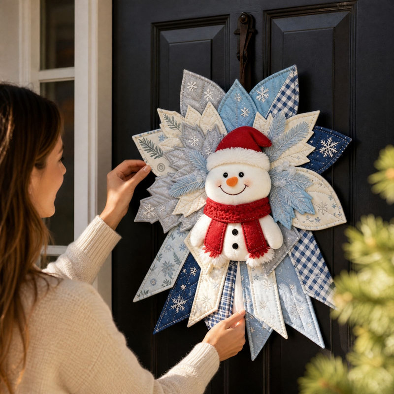 Trousse de couture pour décorations de Noël, suspension de porte matelassée, décorations de Noël