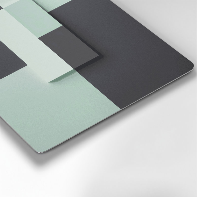 Minimalisme 40, art mural gris en métal, H 11 po x l 14 po