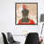 Toile avec cadre gris