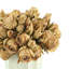 Burgundy Dried Flower Bundle In Cream Ceramic Pot With Wooden Base-675994080
