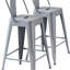 Tabourets de bar modernes, modernes, légers, industriels, rustiques, rétro, côtières, en métal avec dossier et 4 pieds, tabourets de bar (ensemble de 2) (siège de 24 po)-1412160696-1412160700